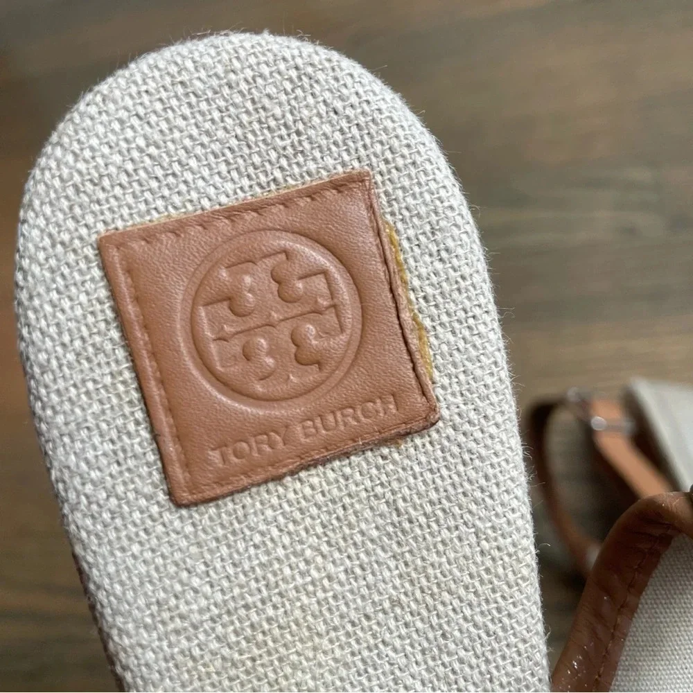 Tory Burch Majorca Peep-Toe Wedge, Royal Tan 36